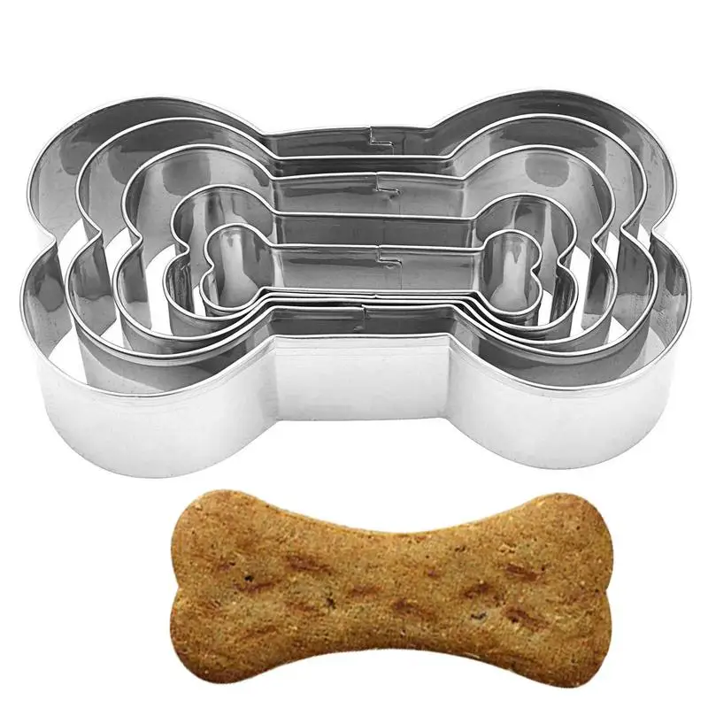 

Dog Bone Cookie Cutter Stainless Steel Bone Shape Biscuit Cutters Fondant Cake Molds For Kids Cookies Sandwiches Biscuits