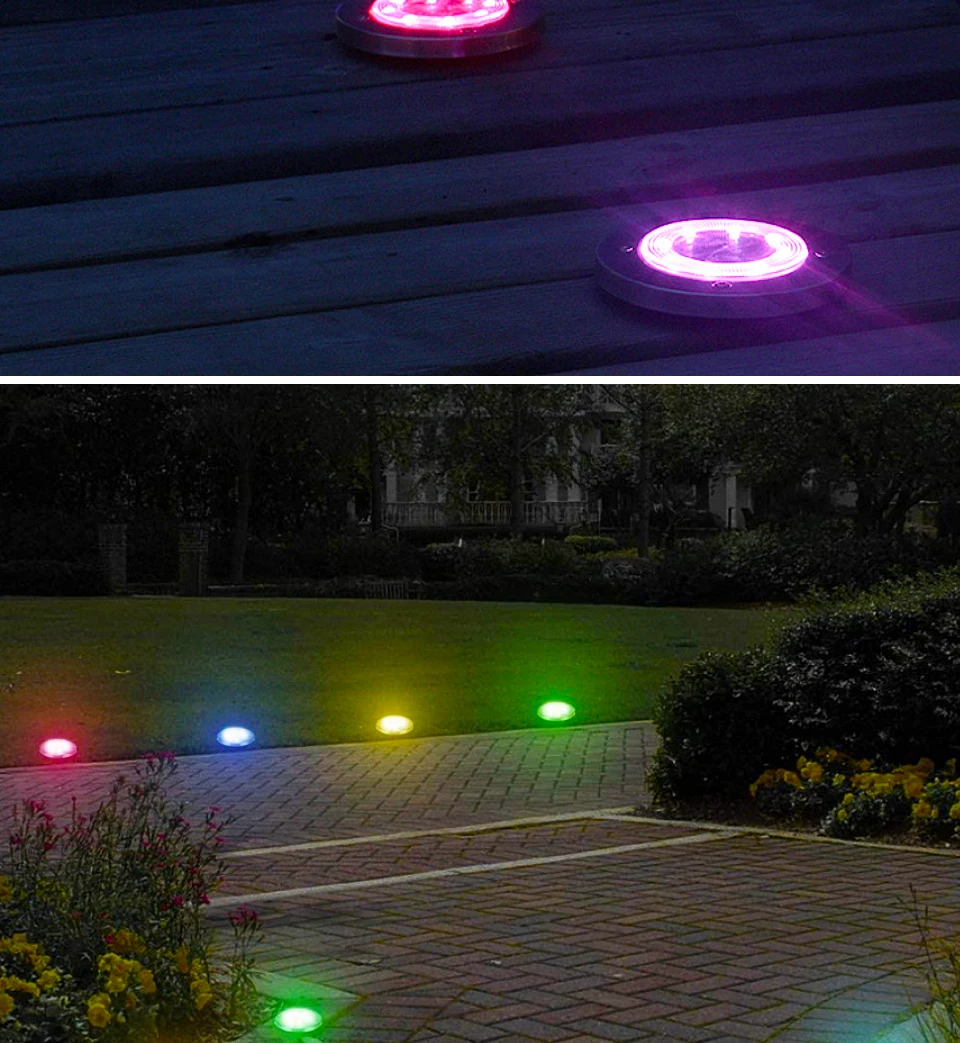 night lamp Solar Ground Lights Outdoor Waterproof Solar Garden Lights Bright In-Ground Lighting for Lawn Pathway Yard Deck Patio Walkway red night light