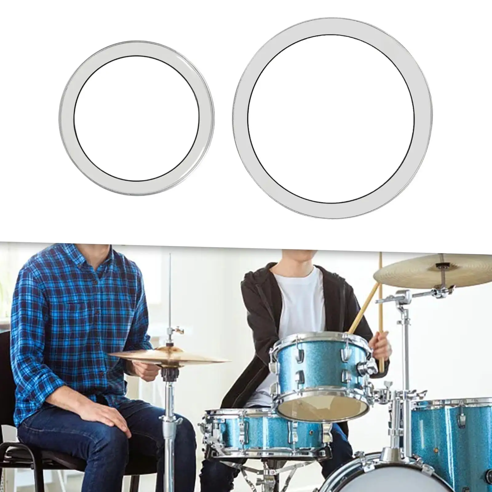 Snare Side Drumhead Protective Percussion Drum Accessory Protector Snare Batter for Performing Show Exercise Concert Studio