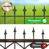 GARDEN & HOME Decorative Garden Fence  Outdoor Coated Rustproof Metal Panel Iron Folding Edge Wire Border Fence 4