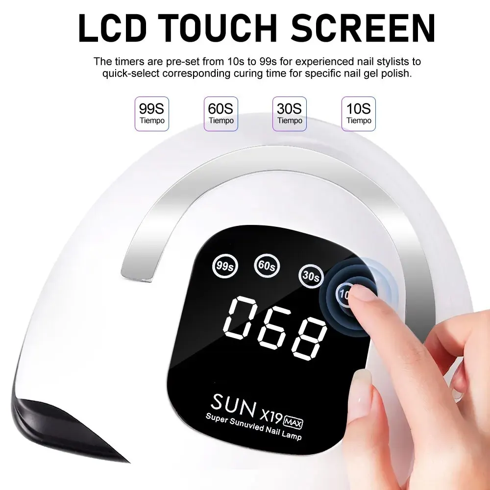 320W Nail Lamp UV 72LED Nail Lamp Dryer Big Power Fast Curing Nail Gel Professional Nail Dryers UV Gel Drying Tools Machine 2