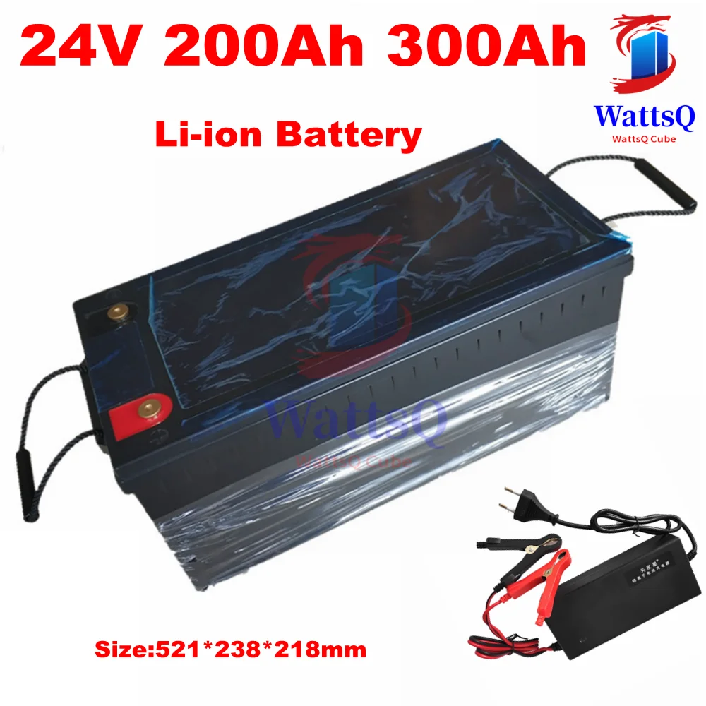 

Strong power 24V 200Ah 300Ah lithium battery pack 3.7v li ion cell with 100A BMS for 7000w solar panels inverter+20A charger