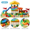 153PCS Big Particle Roof Blocks Compatible City House Big Size Slide Building Blocks Castle Brick Toys For Children 2