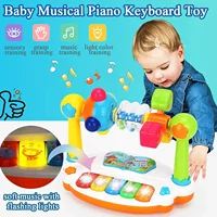 Baby Piano Toys Kids Rotating Music Keyboard Light Sound, Musical Toy for Toddlers,Early Educational Music Toy Gift Random Color 3