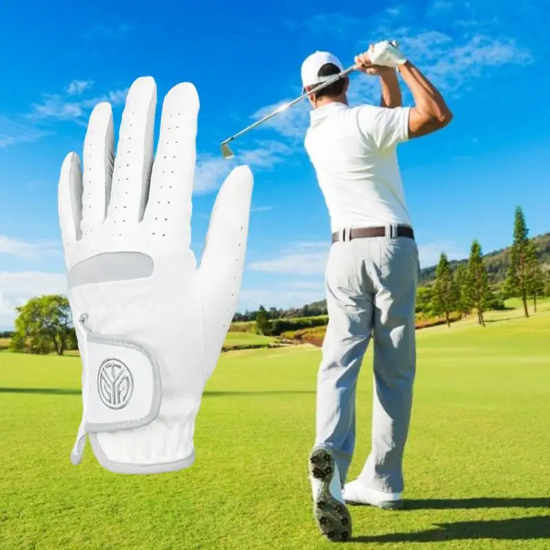 1pc Golf Gloves Wear-resistant Men's Golf Glove Soft Breathable Pure Sheepskin Genuine Leather Slip-Resistant Design Drop Ship