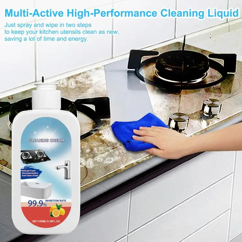 Kitchen Cleaner Liquid Household Cleaners Cleaning Spray 100ml Heavy Oil Stain Cleaner Effective Stove For Dining Table