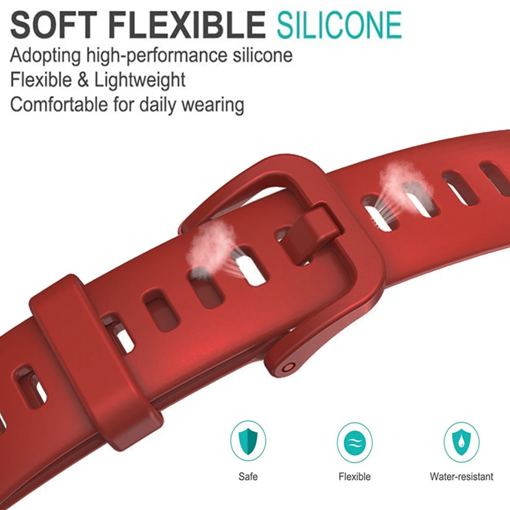 Cinturino di ricambio in silicone verde oliva compatibile con Huawei