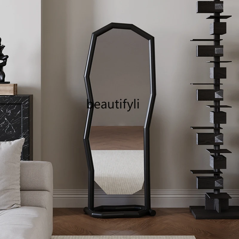 

Full Body Floor Mirror High Sense Mirror for Making Someone Look Thinner Black Shaped Living Room Bedroom Cloakroom Full-Length