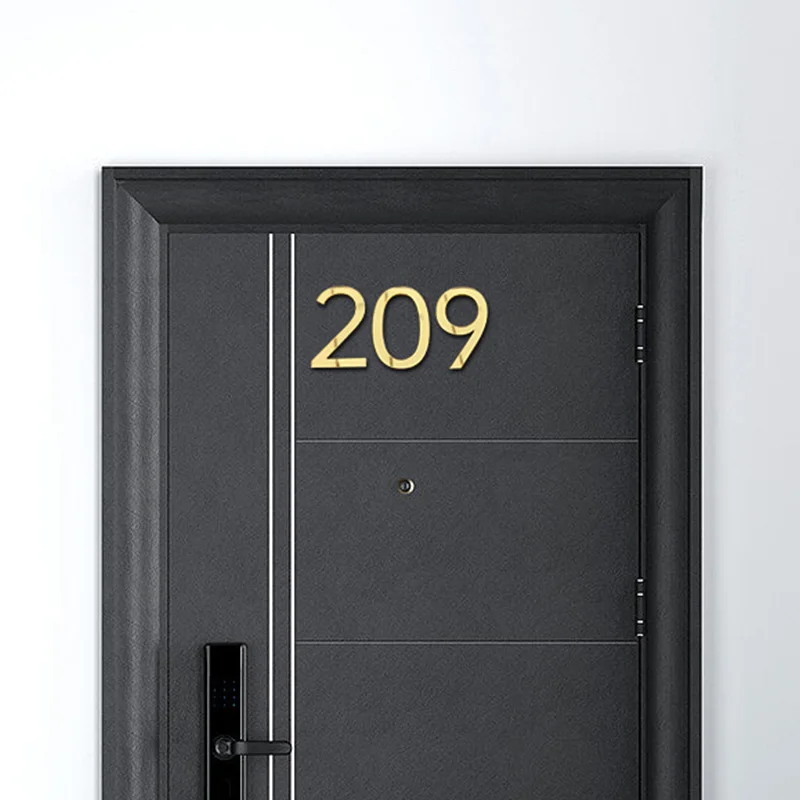 3D Numeral Door Plaque Self Adhesive Number Stickers Address Door Plate House Sign Plating Gate Digits 1Pc house number signs house numbers number plate door signs house wall plaques