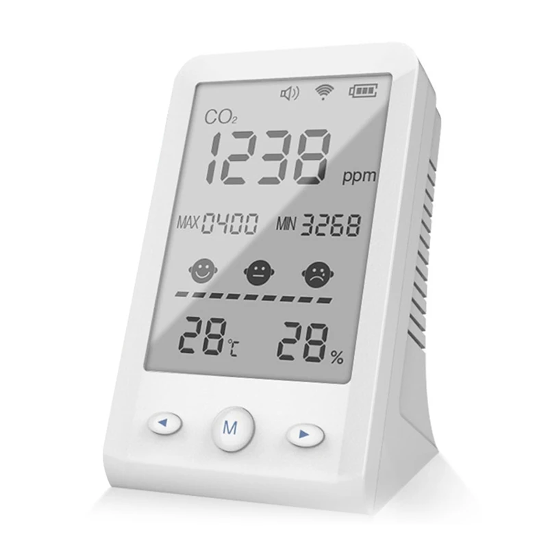 

Air Quality Detector CO2 Detector Greenhouse Temperature Humidity Monitor Air Quality Monitor For Indoor Home Office