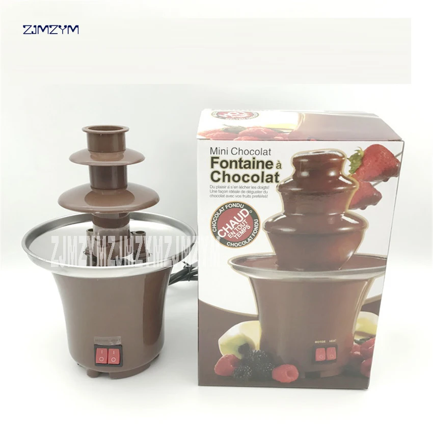 220V/50hz New Arrival 3-tier Mini Chocolate Fondue Chocolate Fountain For Home Use Machine 3-tier diameter of 8.5cm/6cm/3.5cm