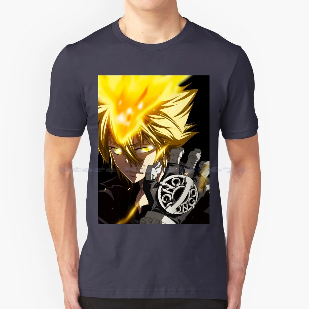 Katekyo Hitman Reborn | Giotto | Vongola Primo 3 T Shirt 100% Cotone Tee Anime Katekyo Hitman Reborn Katekyo Hitman Reborn