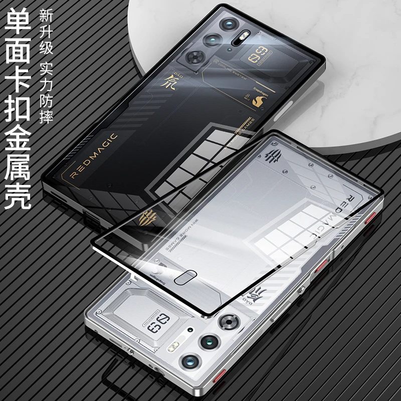 Premium Shockproof Aluminium Case with Tempered Glass & Camera Protection