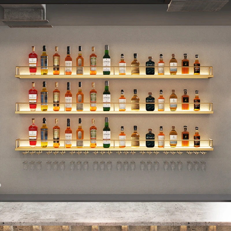 Bar Shelves Wine Fridge Cabinet Liquor Living Room Canteen Wall Furniture Storage Cabinets White Counter Beverage Cellar Rack