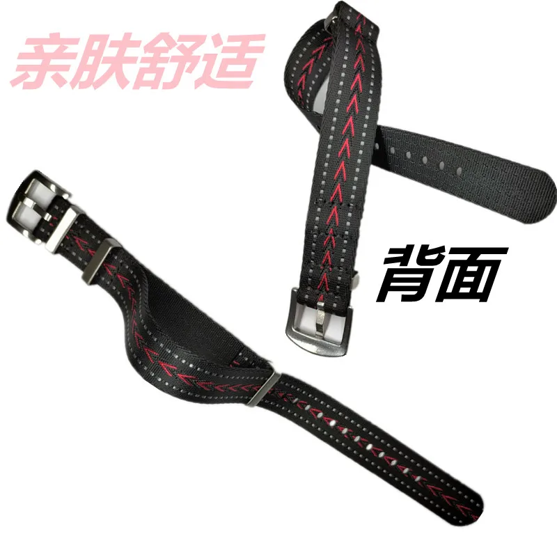 Pulseira de Náilon Jacquard Acessórios de Relógio Masculino e Feminino 20.22 mm - Image 2