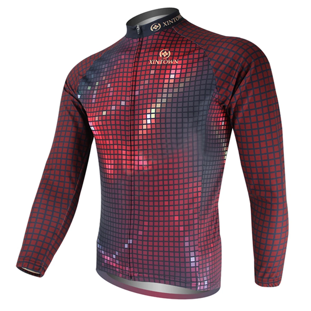 

Mens Cycling Jersey Winter Thermal Fleece Long Sleeve Clothing Biking Bicycle Clothes Mountain MTB Outdoor Racing Wear