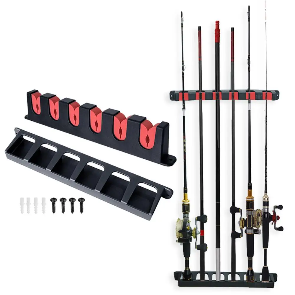 Vertical Fishing Rod Holder 6 Pieces EVA Foams Rod Rack For Living Room  Boat Garage Mount Racks Rods Reels Fishing Accessories