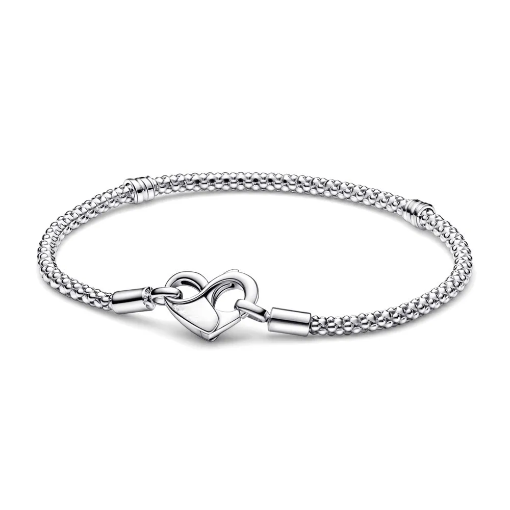 

Authentic 925 Sterling Silver Moments Studded Chain Bracelet Fit Women Bead Charm Fashion Jewelry