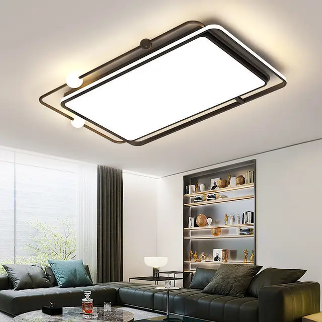 거실에 밝고 세련된 분위기를 연출하는 최고의 거실 직사각형 LED 천장 조명