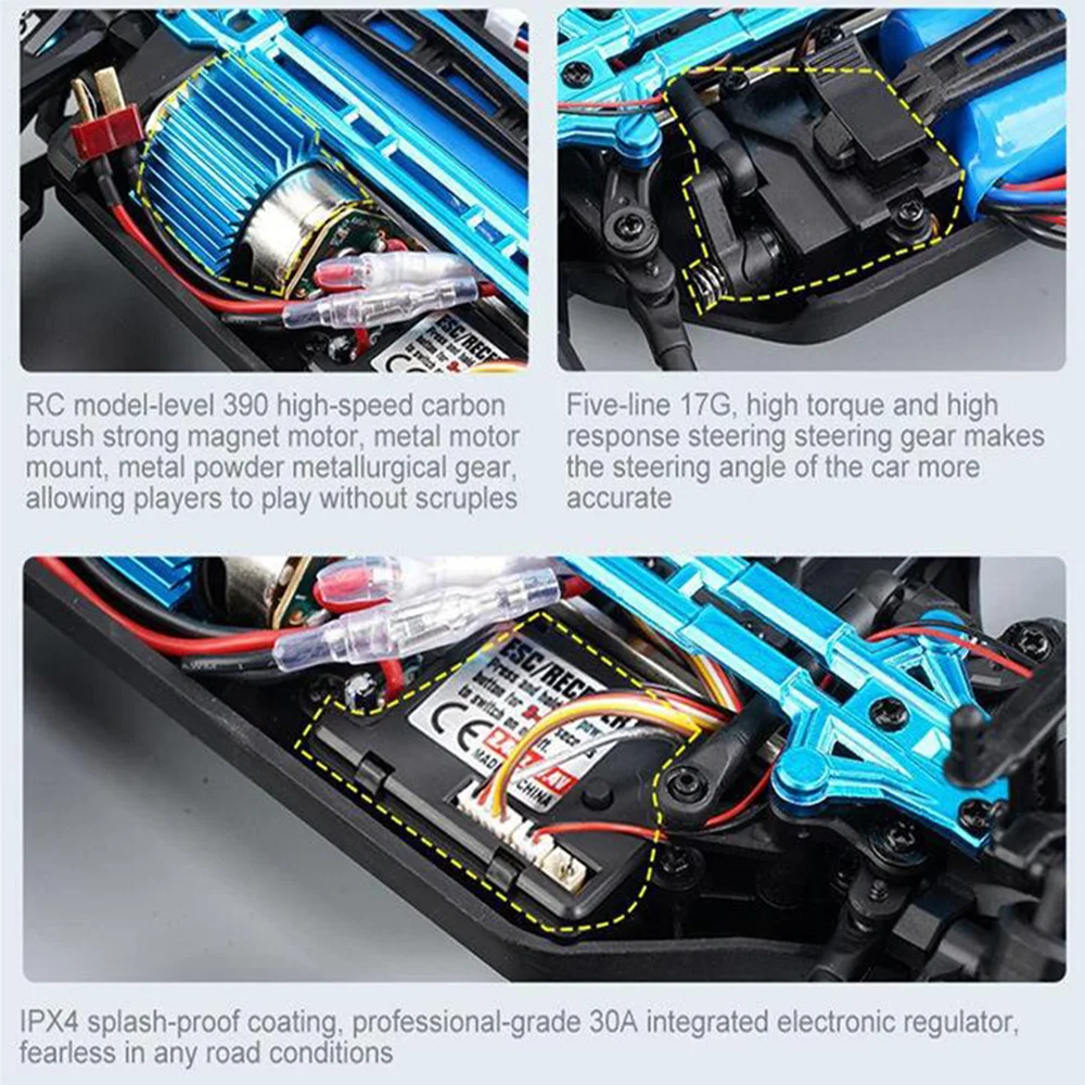 New 1:16 Scale Large RC Cars 50km/h High Speed Children Toys RC Cars Remote Control Car 2.4G 4WD Off Road Monster Truck Toys 6