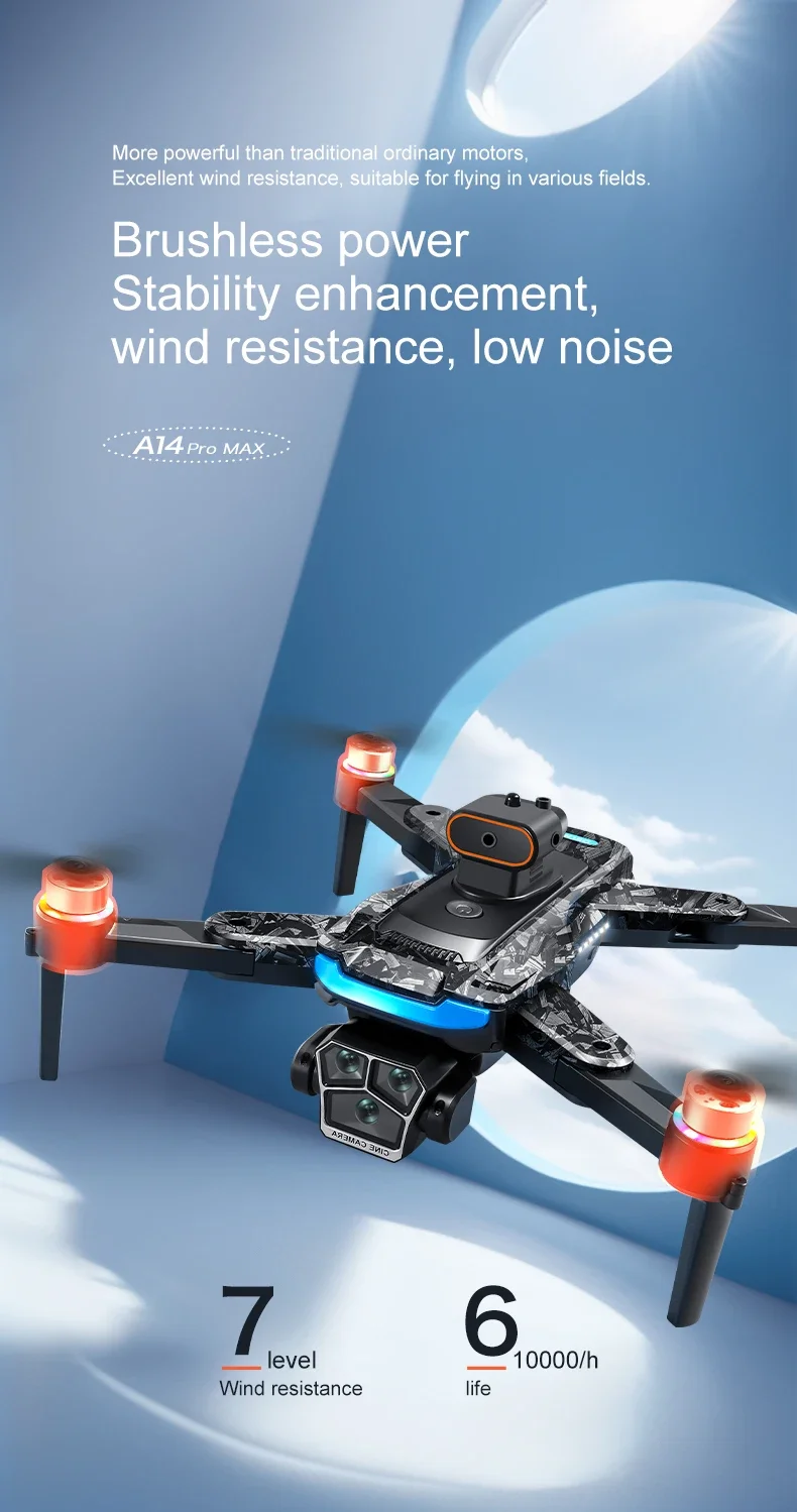 Xiaomi A14 Pro max GPS Brushless 8K Triple Camera HD Optical Flow Intelligent Ob