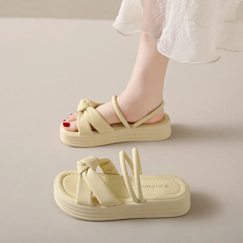 Women's Sandals Summer Outdoor Fashion Platform Heels Flat Elegant Woman Heeled Shoes Luxury Quality women sandals women high heels wedge sandals
