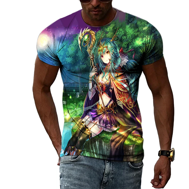 남자 여자 코코넛 나무 버킷 모자, 면 인쇄 힙합 어부 파나마 태양 모자 야외 거리 캐주얼 바이저 버킷 캡 8 애니메이션 만화 마법의 소녀 십대 남성과 여성의 티셔츠 3d 인쇄 힙합 하라주쿠 성격 라운드 넥 반팔 탑