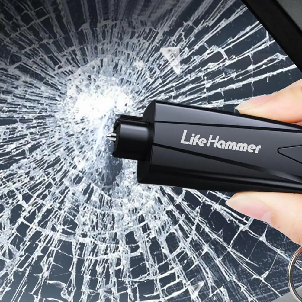 Car Emergency Hammer Safety Escape Rescue Window Glass Breaker Seat Belt Cutter Portable Keychain Tools