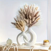 European Style White Plastic Vase Set Simple Creative Home Decor for Living Room Entryway TV Cabinet 1