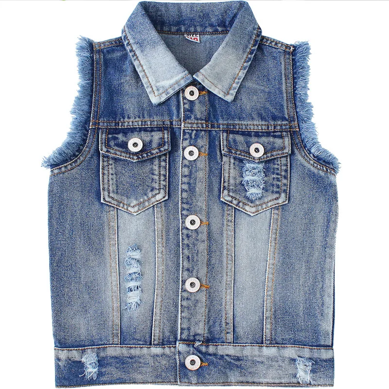 Children Clothes Boys Denim Spring Autumn Vest Kids Waistcoat Fashionable Sleeveless Outerwear School Tops Baby Boy Jacket kids vest