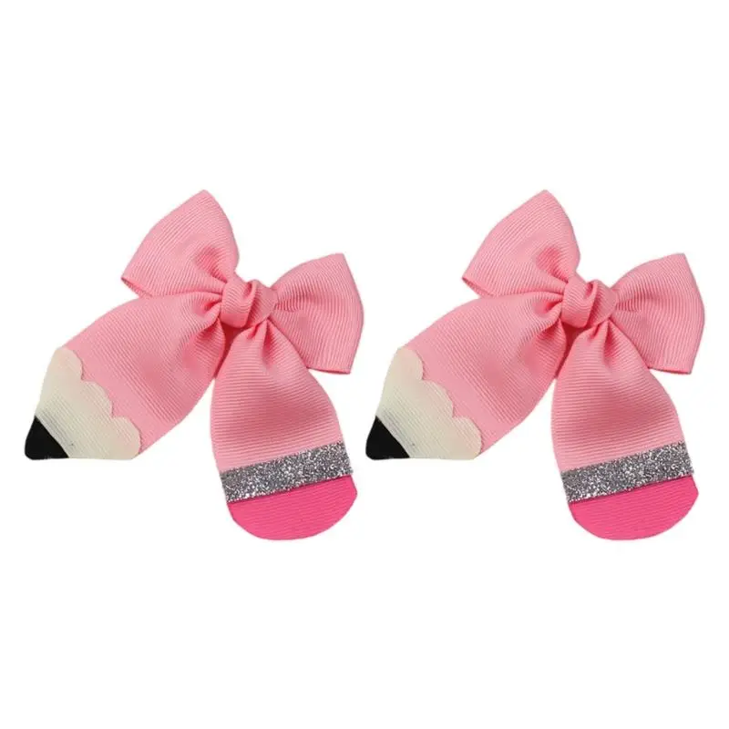 A52E 1 Paar Haar-Accessoire für Mädchen Cheerleader-Stil, Bleistiftschleifen für den täglichen Gebrauch – Detail 8