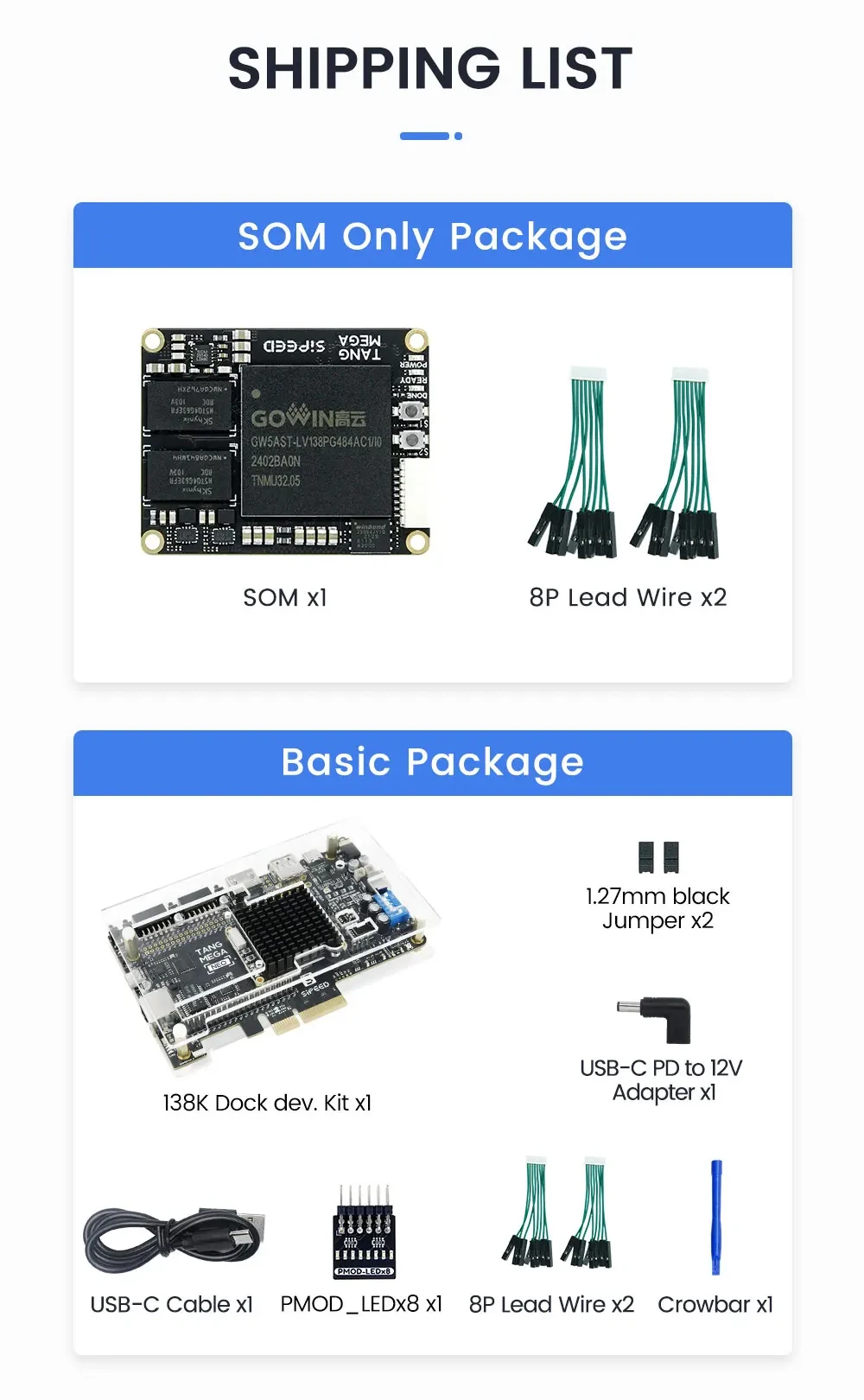 Sipeed Tang Mega 138K / 60K Dock GOWIN GW5AST RISC-V FPGA Development Board Larg