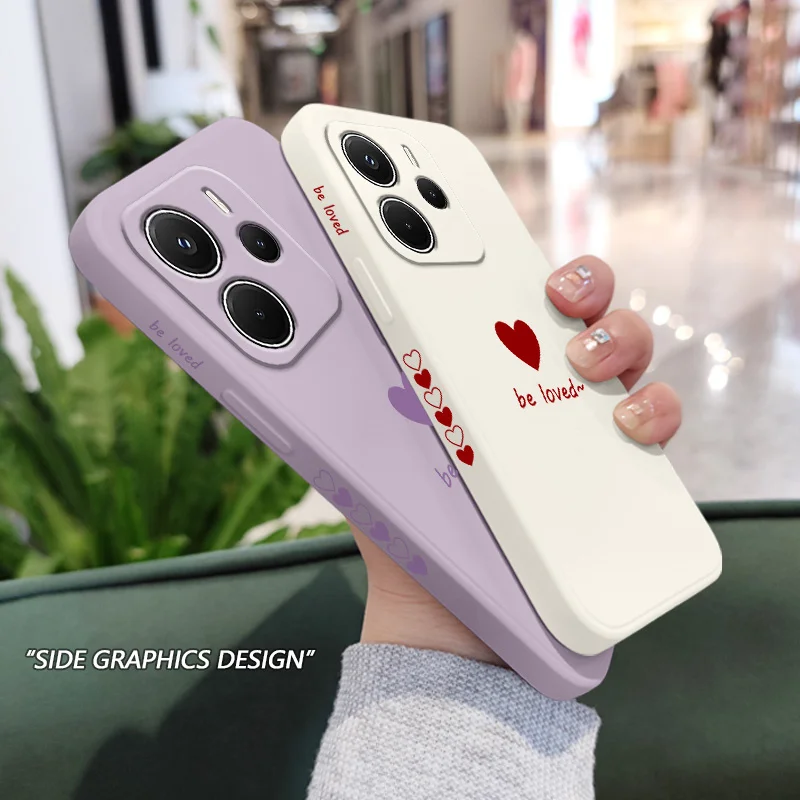 Elegant Liquid Silicone Heart Phone Case - Simple and Stylish Design