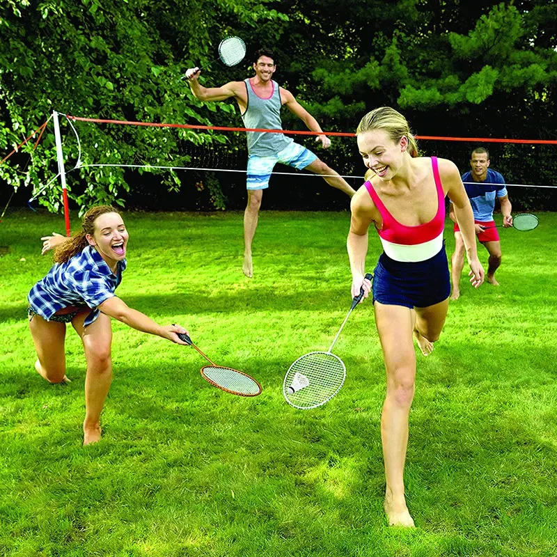 New Hot Selling Beach Volleyball Net Rack Suit Outdoor Portable Badminton Football Net Rack Board Game Set