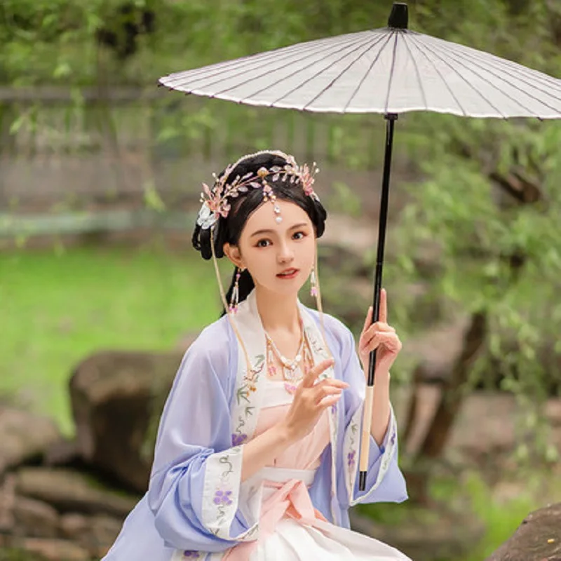 Hair Accessory Hair Headdress Jewelry Accessories Hair Band Crown Tassel Headbands Simulated Pearl Leaf Tiaras and Crowns Hanfu Forehead Jewelry For Women Girls