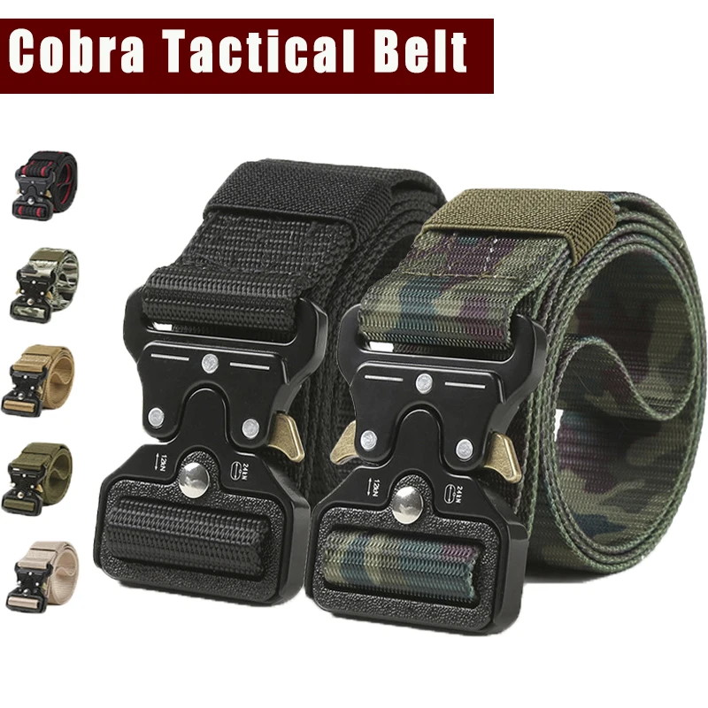 

Men's Belt Army Outdoor Hunting Compass Tactical Multi Function Combat Survival Marine Corps Canvas For Nylon Male Luxury Belts