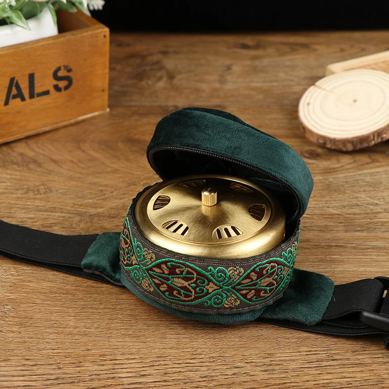 Brass Copper Moxa Moxibustion Box Bag Moxa Burner Acupuncture Roller Stick Holde