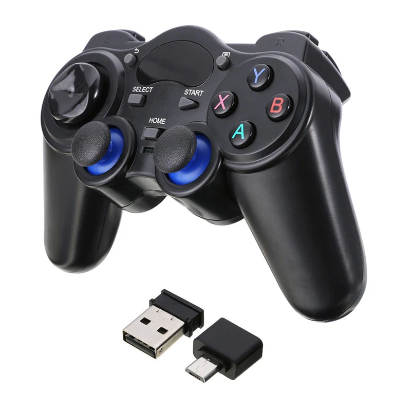 2.4G Wireless Gamepad Gaming Controller Joystick With USB Receiver OTG Converter For Android Tablets PC TV Box Game Accessories