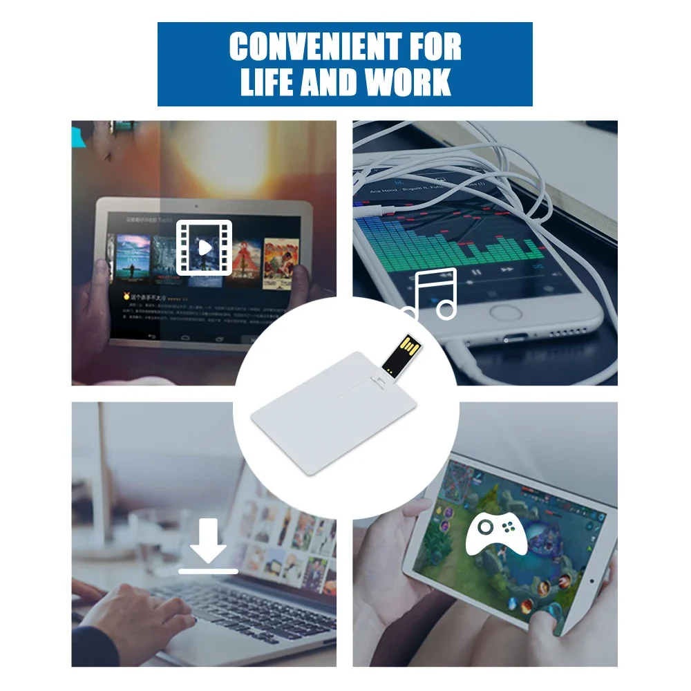 10/50/100개/세트 무료 맞춤형 로고 신용카드형 4GB 펜 드라이브 8GB 16GB 32GB USB 스틱 플래시 드라이브 1GB 2GB 썸 드라이브 선물용