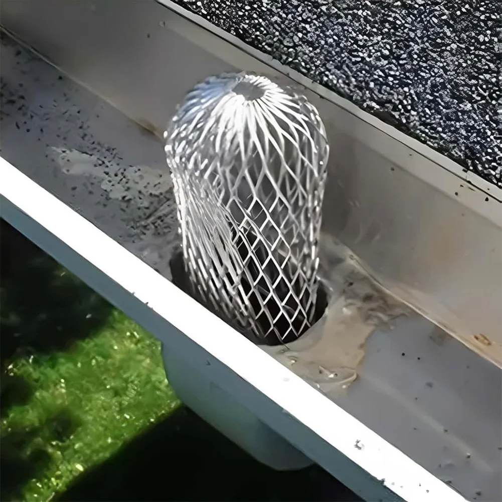 Gutter Leaf Guard 1pcs Rain Gutters Roof Guard Filters Expand Aluminum Filter Strainer Stops Blockage Leaf Drains Debris Drain Net Cover