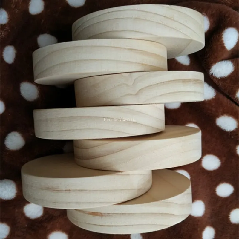 1cm Thick Round Solid Wood Board Sand Table Building Model Material Diy Manual Round Wood Painting Household Decoration Articles