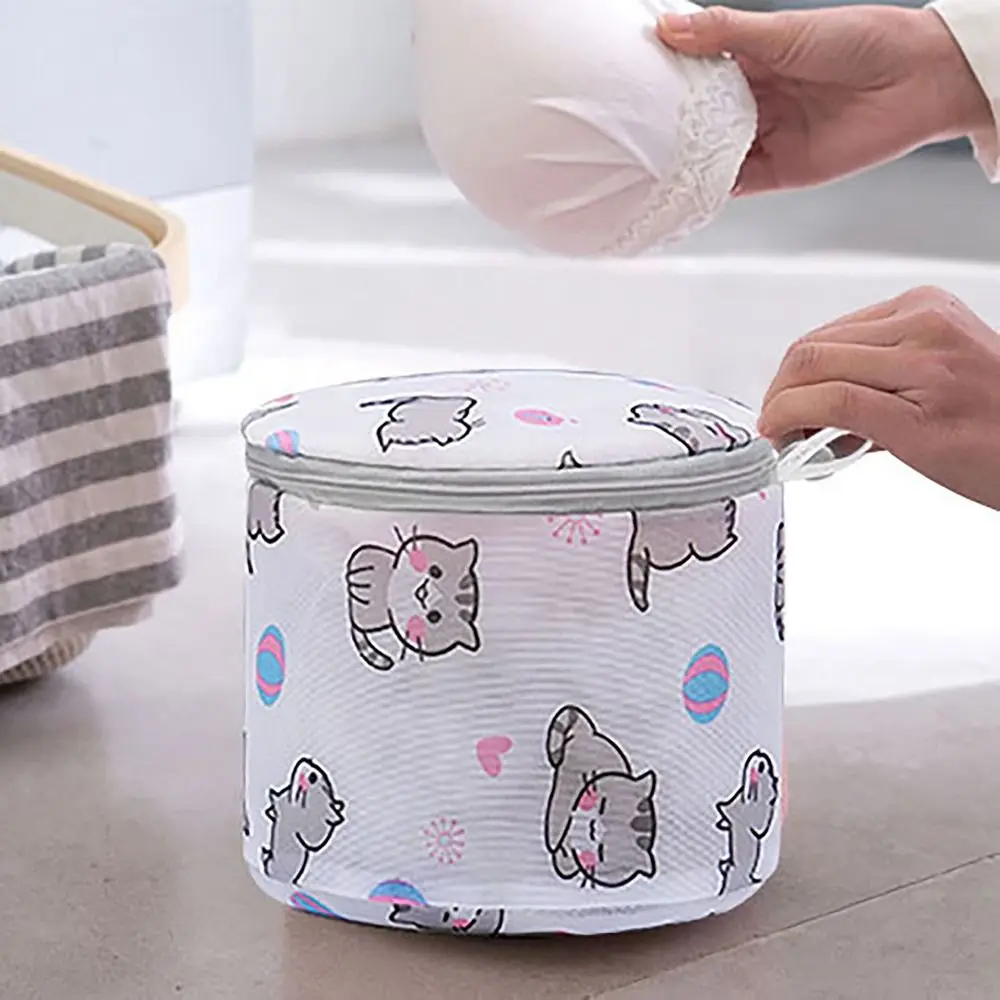 Cat Print Laundry Bag Large Capacity Foldable Storage Bags Multifunctional Distortion Protection Laundry Basket Household 4