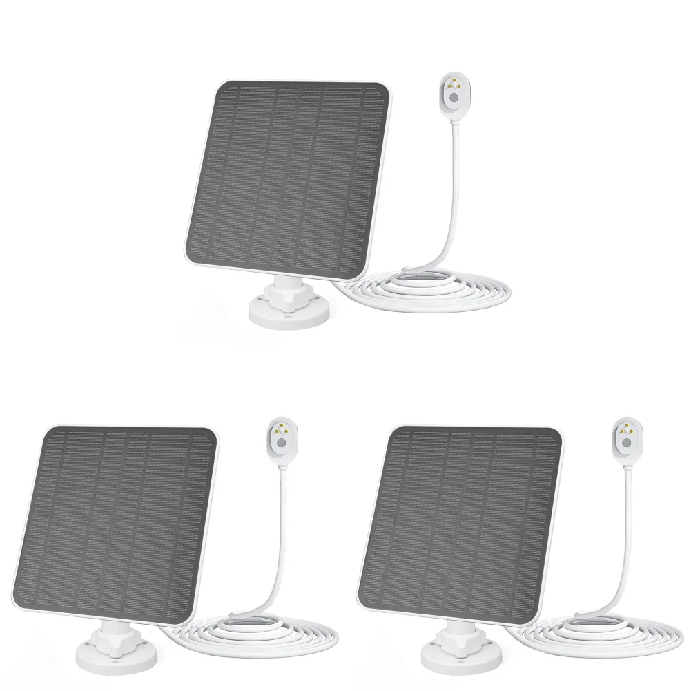 Arlo Pro 5S/4/3 조절식 벽 마운트 태양열 충전 패널, 흰색 6W, 5 V