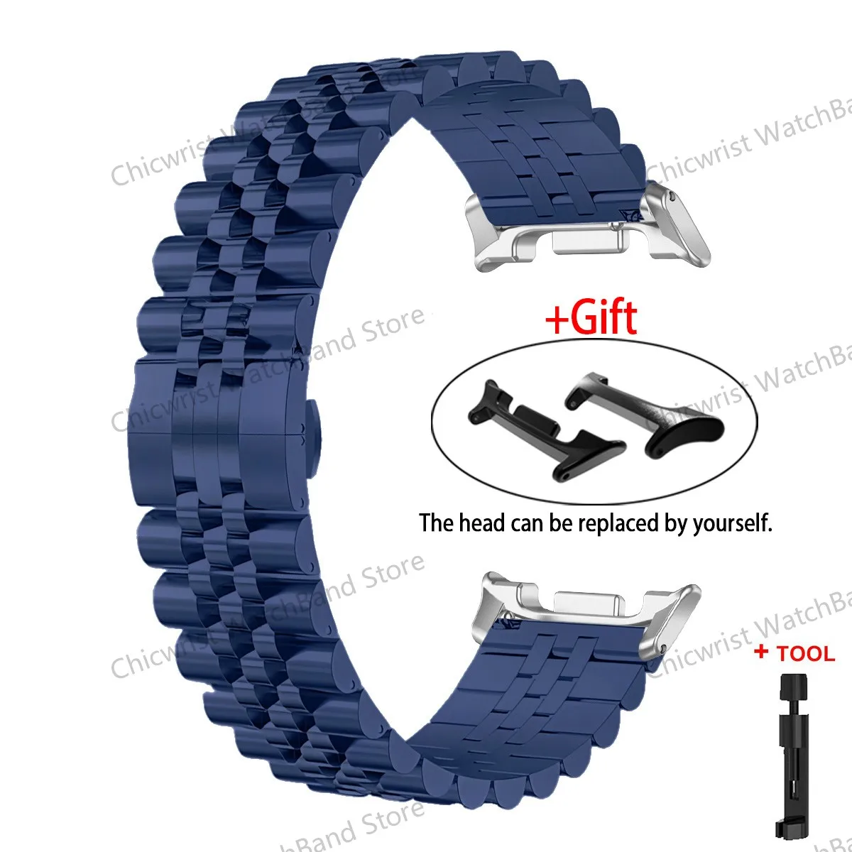 Premium Stainless Steel Metal Strap Bracelet