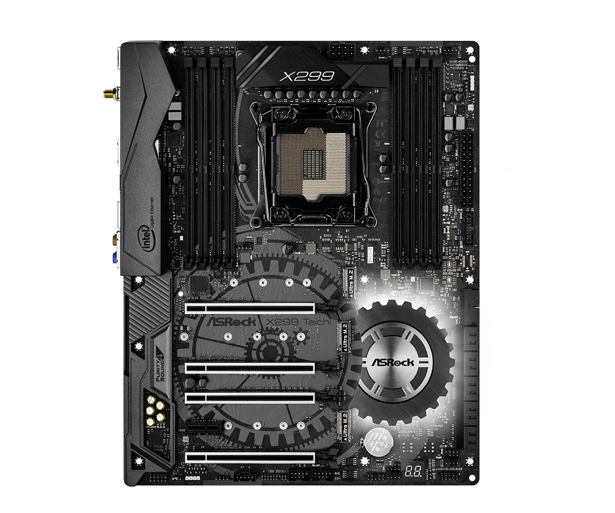 ASRock X299 Taichi Motherboard support i9-7/9th i7-9800X CPU 256GB