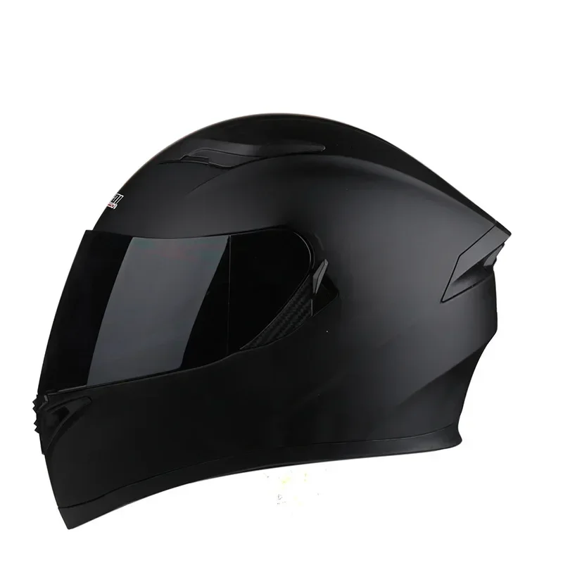 thumbnail image 1 of Casco de motocicleta de cara completa con auriculares Bluetooth incorporados, estilo retro, moderno, de seguridad, para exteriores, para hombres y mujeres, casco de carreras con capacitancia, 1 of 5