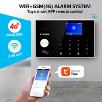 FUERS G34 Tuya สมาร์ท WIFI 4G Wireless Home Burglar Security ALARM ระบบควบคุมไซเรน Motion Detector เซ็นเซอร์ควัน 3