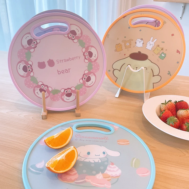 

Kawaii Sanrio Anime Hobby My Melody Kuromi Cinnamoroll Kitchen Round Reversible Cutting Board Cutting Board Cutting Board