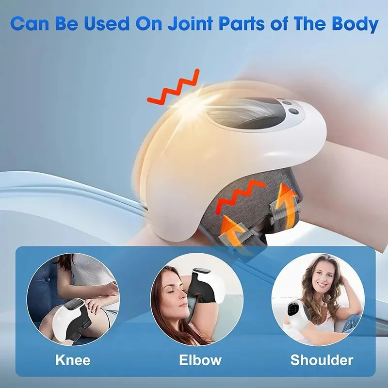 3 in 1 Cordless Knee Massager with Red Light and Vibration Knee Brace Machine for Knee Muscle Relaxation Gifts for Women Men