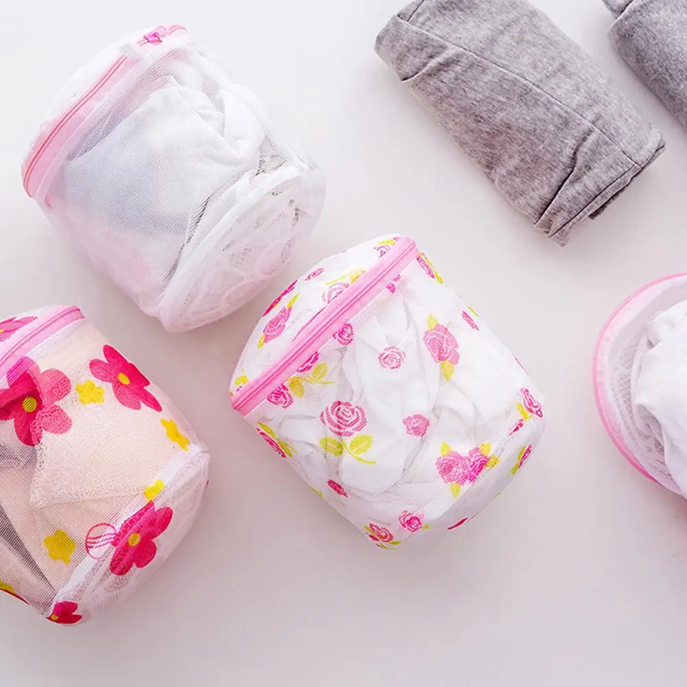 1 Pcs Home Lingerie Clothes Washing Convenient Underwear Bra Sock Laundry Washing Aid Net Mesh Zip Bag filter Wash Basket Bag 2